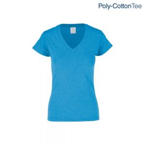 PLAYERA CUELLO V MANGA CORTA PARA DAMA COLORES CH-EG